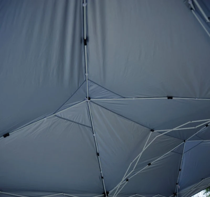 HOMCOM Tonnelle pliante - tente de réception - 3 x 6 m - pavillon chapiteau barnum - 3 cotés démontables - piquets d'ancrage au sol + sac de transport inclus bleu