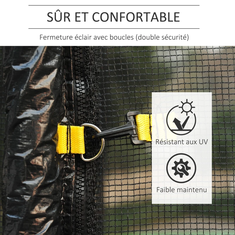 HOMCOM Filet de securite pour trampoline 12ft diametre 366 cm