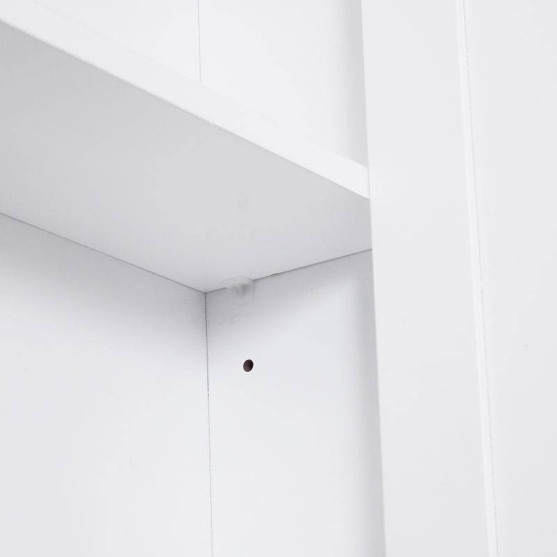 HOMCOM® SZAFKA ŁAZIENKOWA KUCHENNA WISZĄCA ŚCIENNA REGULOWANE 3 PÓŁKI drewno biała 53 x 14,5 x 50,5 cm