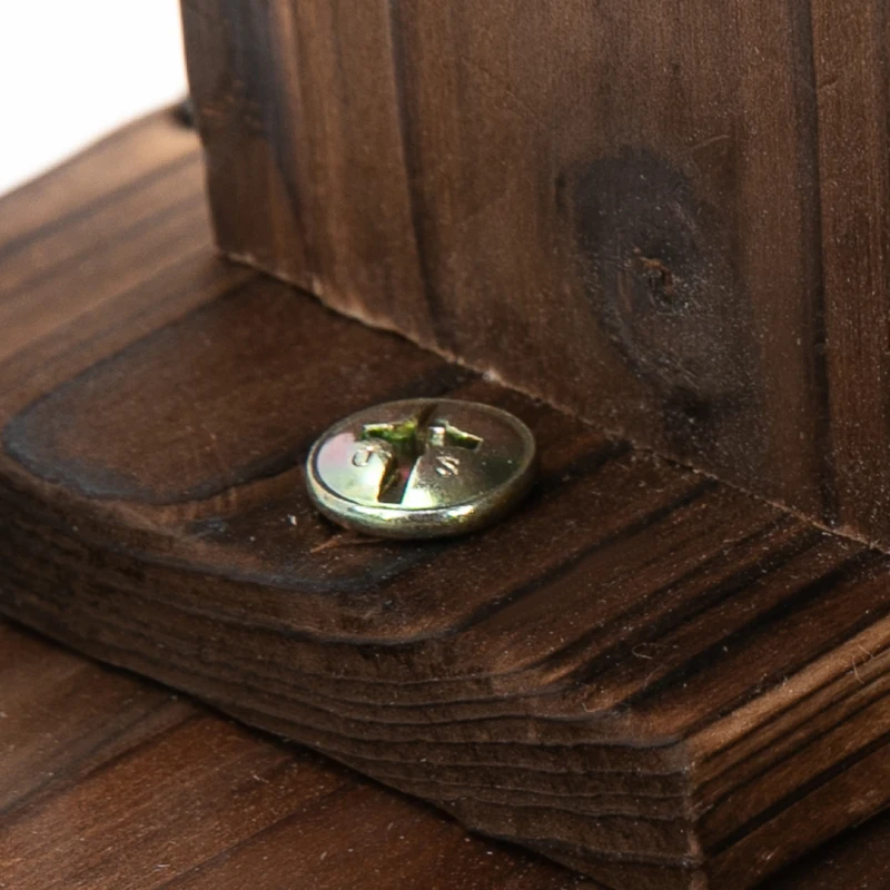 Outsunny® FONTANNA OGRODOWA DEKORACYJNA STUDNIA BECZKA WODOSPAD drewno ciemny brąz ∅27 x 37 cm