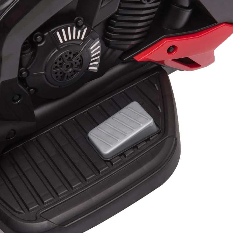 HOMCOM elektrisch voertuig kindervoertuig kindermotorfiets muziek verlichting rood + wit