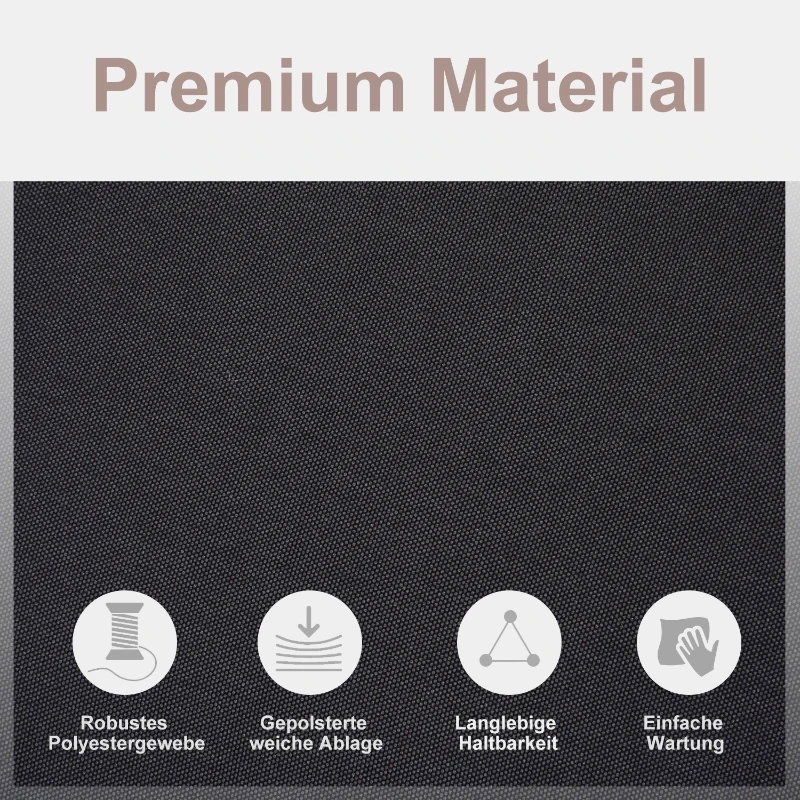 Outsunny Bankhoes set van 2 bankkussens zitkussens voor tuinbank bekleding polyester grijs