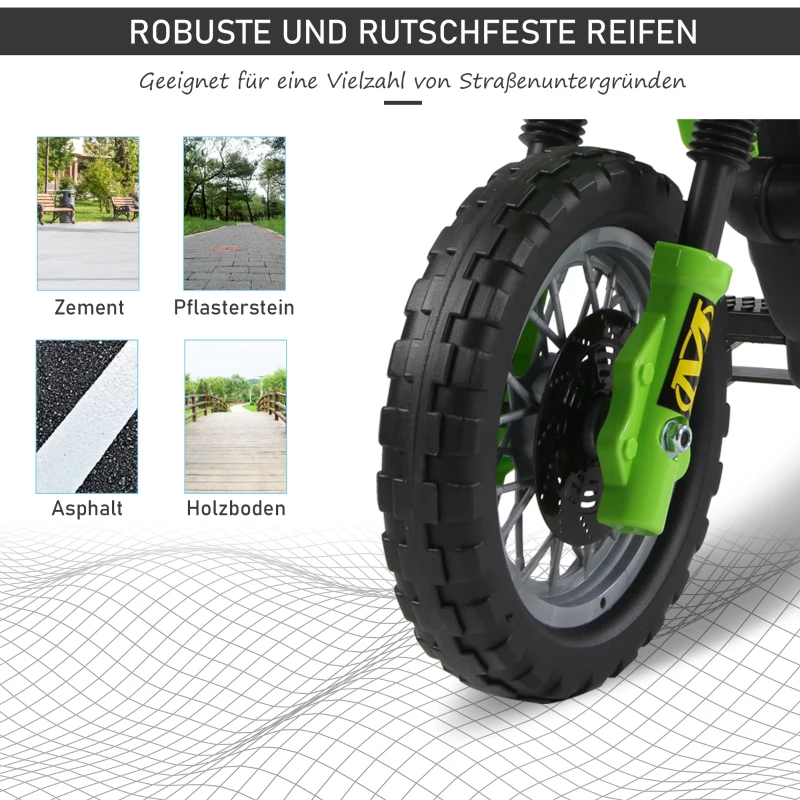 HOMCOM Elektro kinderfiets elektrische motorfiets kindermotorfiets elektrische kinderauto