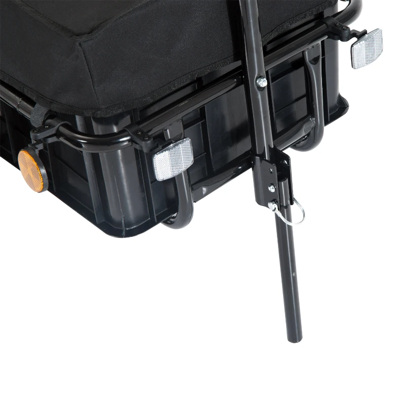 HOMCOM Remorca Carucior pentru Bicicleta cu Cos in Otel, 144x59x80cm(m-9)
