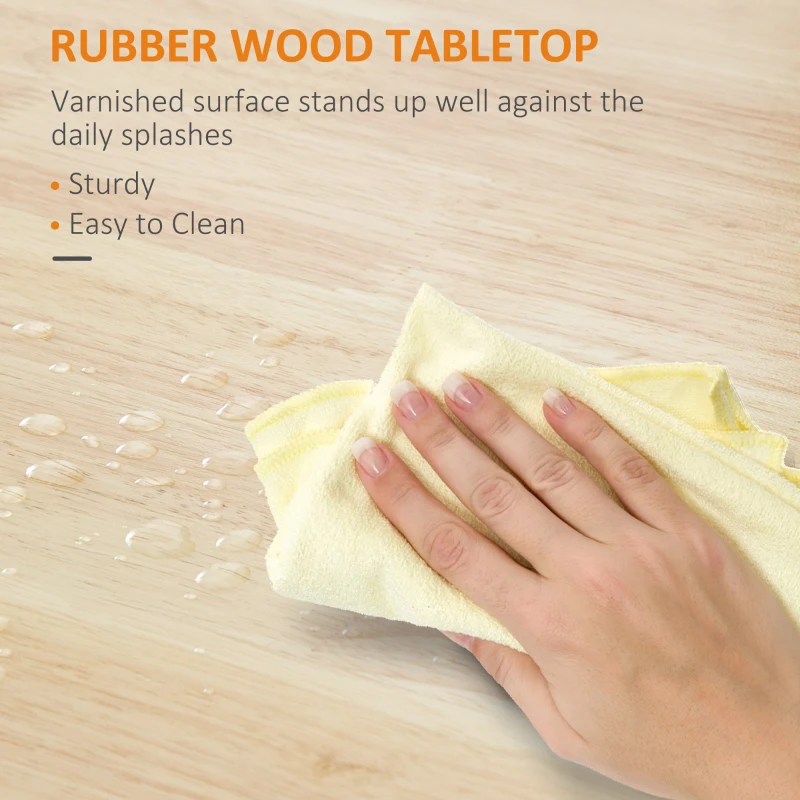 HOMCOM Carucior de Bucatarie din Lemn cu Sertar, Dulapior si Etajere cu Roti, 83x45x88cm, Negru(m-5)