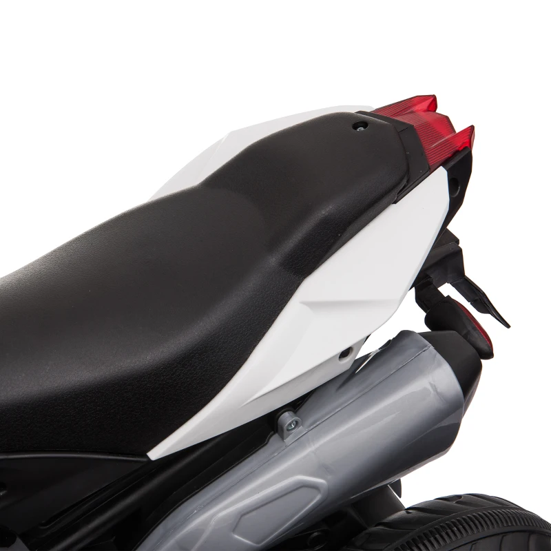 HOMCOM Motocicleta Elétrica Infantil com 3 Rodas para Crianças acima de 3 anos Triciclo com Pedal de Bateria 6V com Luzes Música Pneus Largos 86x42x52cm Azul