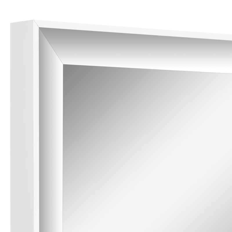 HOMCOM Full Length Mirror, 120x35cm Wall Mirror, Rectangle Dressing Mirror, Long Mirror for Bedroom, Living Room, White