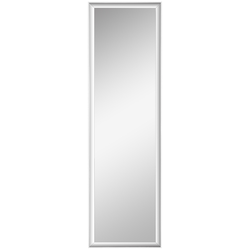 HOMCOM Full Length Mirror, 120x35cm Wall Mirror, Rectangle Dressing Mirror, Long Mirror for Bedroom, Living Room, White