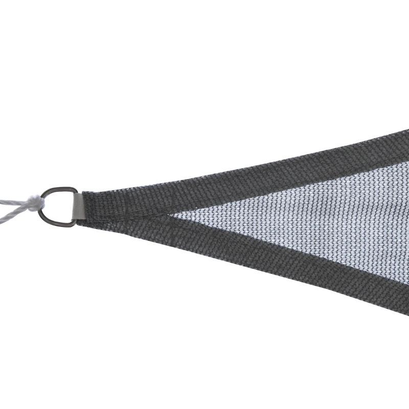 Outsunny Sonnensegel Sonnendach Sonnenschutz Dreiecke HDPE Grau 4 x 4 x 4 m