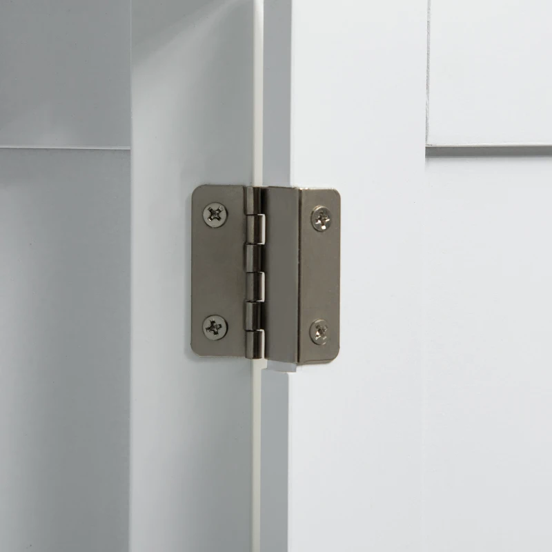 PawHut Casa para Gatos de Madeira Móvel para Caixa de Areia para Gatos 2 em 1 com Armário de Armazenamento Bancada Ampla Porta com Orifício de Entrada 51,5x48,2x51cm Branco