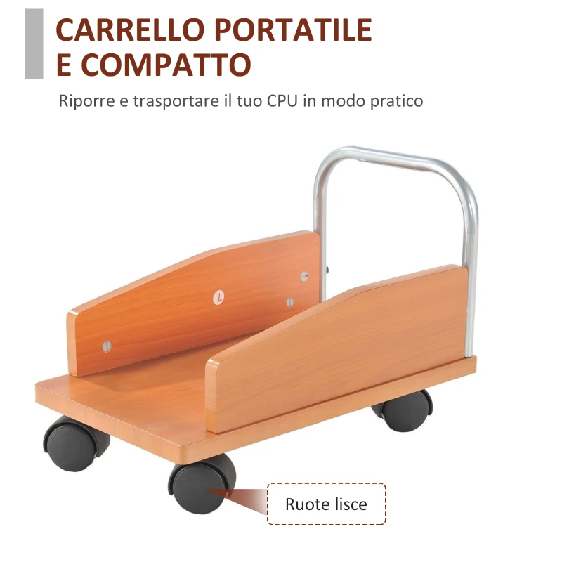 HOMCOM Scrivania ad Angolo per Computer scrivania da ufficio Tavolo PC in legno marrone