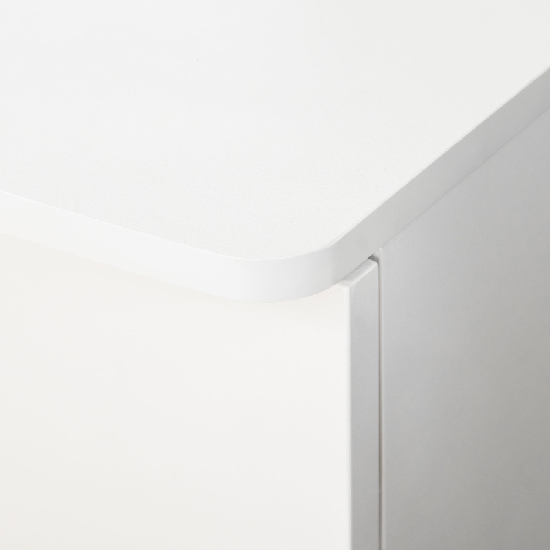 Vinsetto Dulap mobil pentru dosare cu 2 sertare, cu blocare, dulap de birou din lemn cu roti de blocare pentru A4, Letter, alb