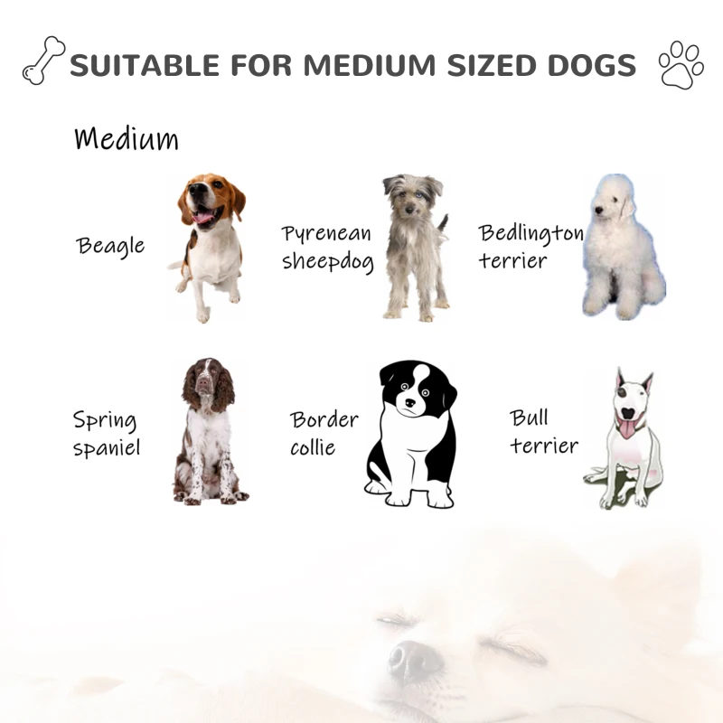 PawHut Cusca pentru Caini Talie Medie din Lemn de Brad, 130x93x92cm, Culoarea Lemnului si Negru