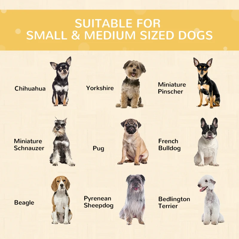 PawHut Wicker Dog House, Rattan Pet Bed, Cat House, End Table Furniture, with Soft Cushion, Adjustable Feet, for Small and Medium Dogs Grey, 80 x 54 x 61.5 cm