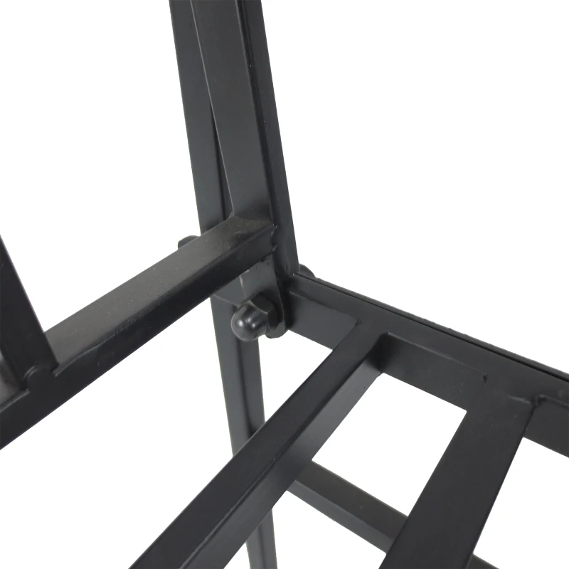 Outsunny Bancuta de Gradina 2 Locuri cu Bolta pentru Plante, Negru 115x59x203 cm