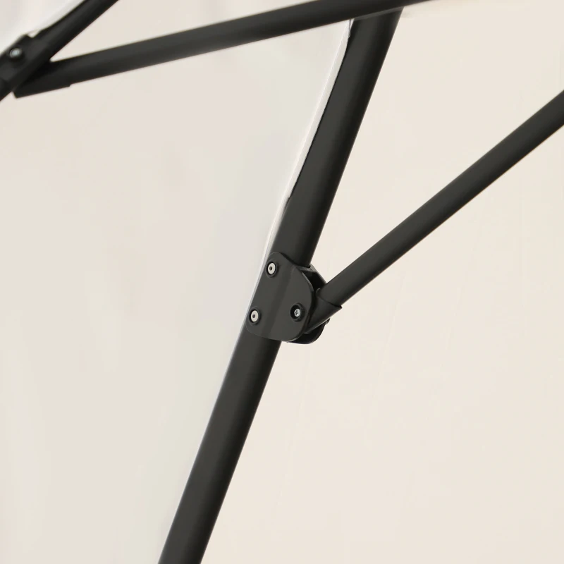 Outsunny Guarda-sol excêntrico  Φ294x248 Al cm com Manivela Tecido de Poliéster Resistente Aos UV Grande e estável