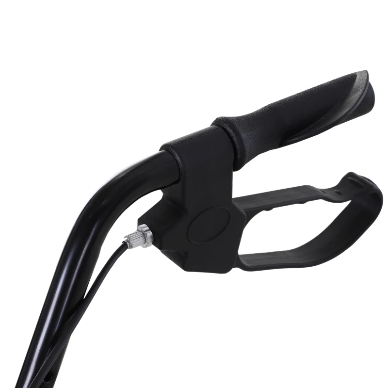 HOMCOM Adjustable Aluminum Rollator Rehabilitation Foldable Drive Medical Wheelchair W/ Bag