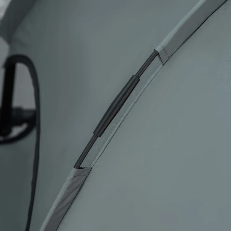 PawHut Raised Dog Bed Waterproof Elevated Pet Cot with Breathable Mesh UV Protection Canopy Grey, for Small Dogs, 61 x 46 x 62cm