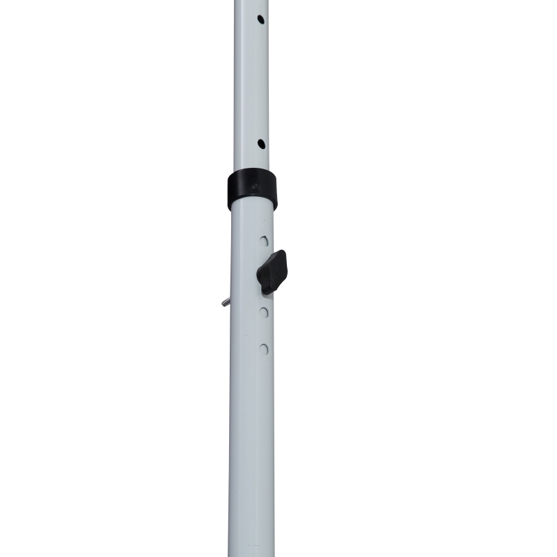 Outsunny Balcony 2 x 1.5m Manual Adjustable Awning DIY Patio Clamp Awning Canopy Retractable Shade Shelter Easy to Move for Balcony, Grey