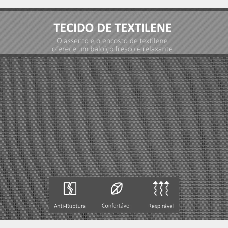 Outsunny  Baloiço de Jardim de 2 Lugares com Teto Ajustável Encosto Respirável e Estrutura de Aço para Balção Terraço Exterior Carga Máx. 220kg 150x11x170cm Cinza