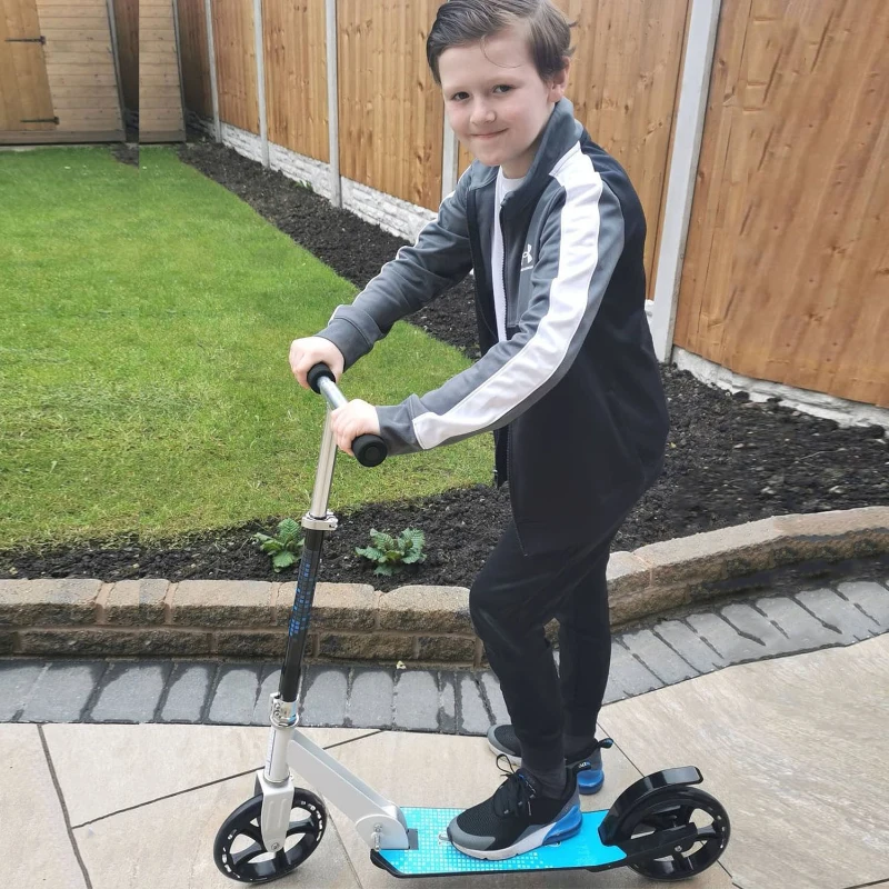 HOMCOM Folding Kids Kick Scooter Ride on Toys-Blue