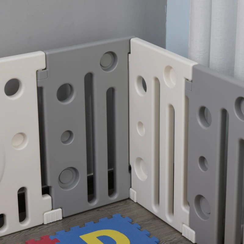 HomCom gard 16 piese delimitare trecere copii,190x150x64cm