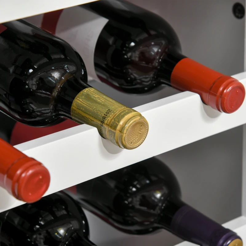 HOMCOM Meuble range-bouteilles capacité 16 bouteilles avec tiroir - MDF - 55 x 30 x 80 cm