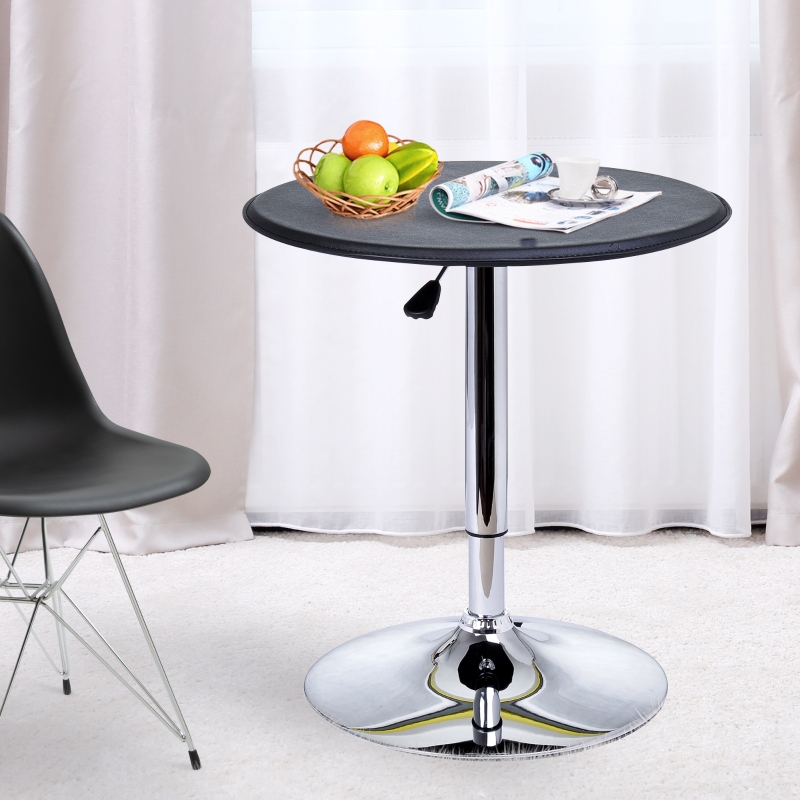 HomCom masa rotativa la 360°, inaltime reglabila, neagra