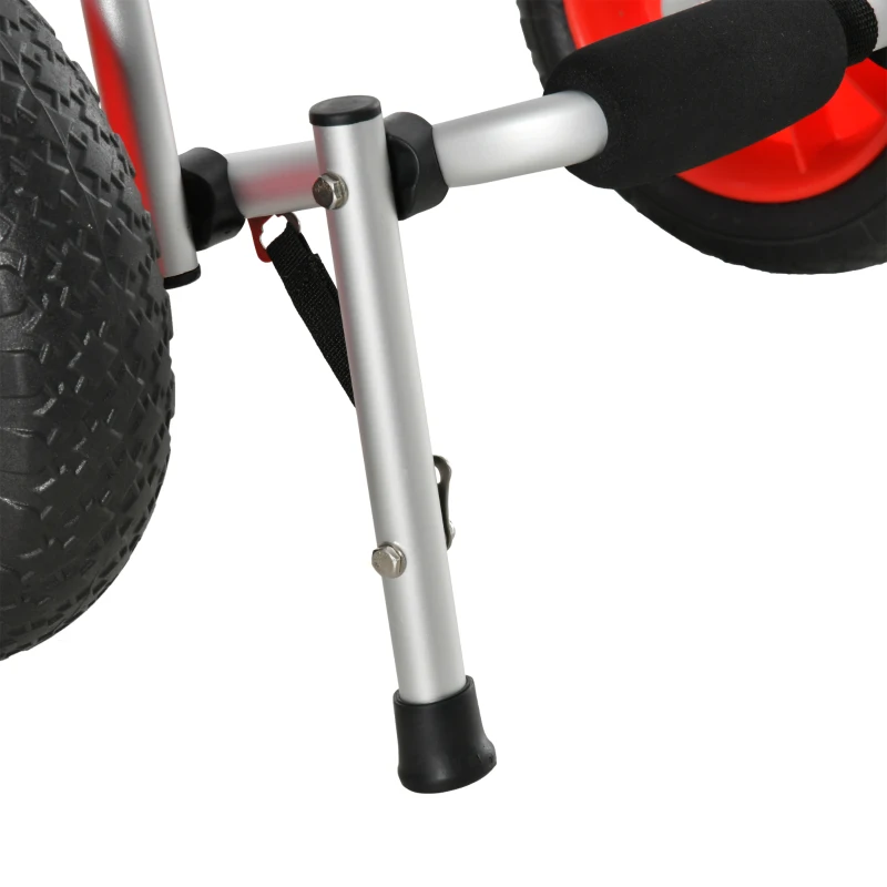 HOMCOM Carucior pliabil pentru Caiac potrivit pentru toate suprafetele cu Anvelope de 25cm