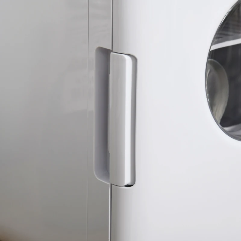 HOMCOM Mini-frigider de 4L/6 cutii, Racitor si incalzitor portabil AC+DC pentru produse de ingrijire a tenului, machiaje, cosmetice, alimente, pentru dormitor, acasa, rulota, masina, Alb