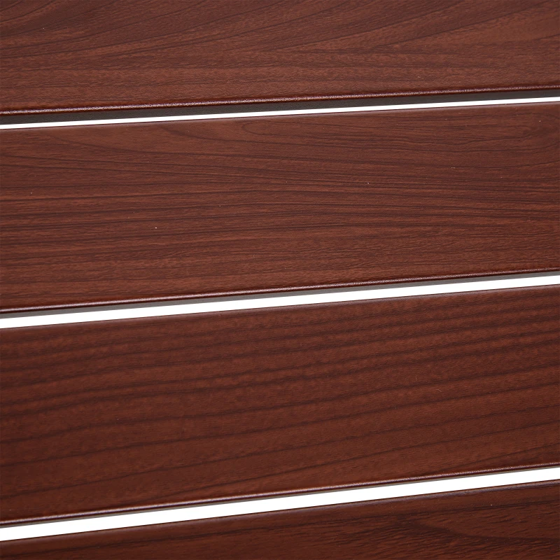 Outsunny Square Folding Aluminium Picnic Table Portable Camping BBQ Table Roll Up Top with Carrying Bag