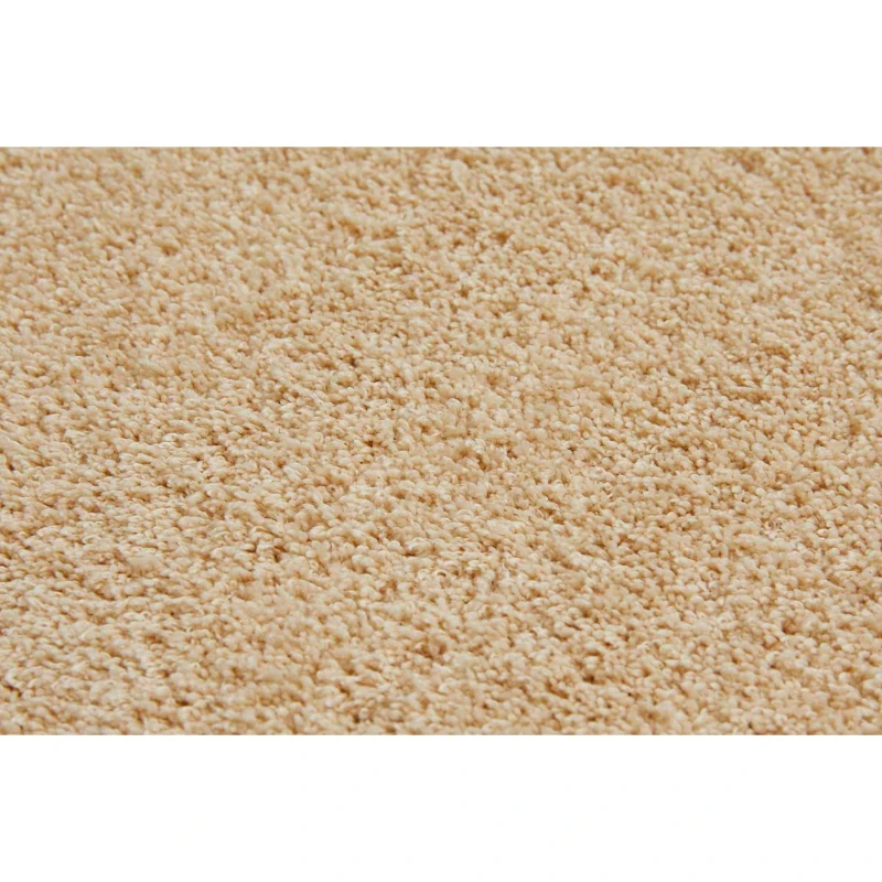 HOMCOM Teppich Kurzflor Creme 150 x 80 x 1,3 cm