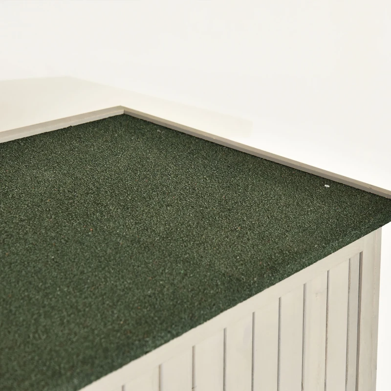 Outsunny Wooden Garden Shed Tool Storage Outsunny Wooden Garden Shed w/ Two Windows, Tool Storage Cabinet, Outdoor Double Door Organizer 127.5L x 50W x 164H cm, Grey