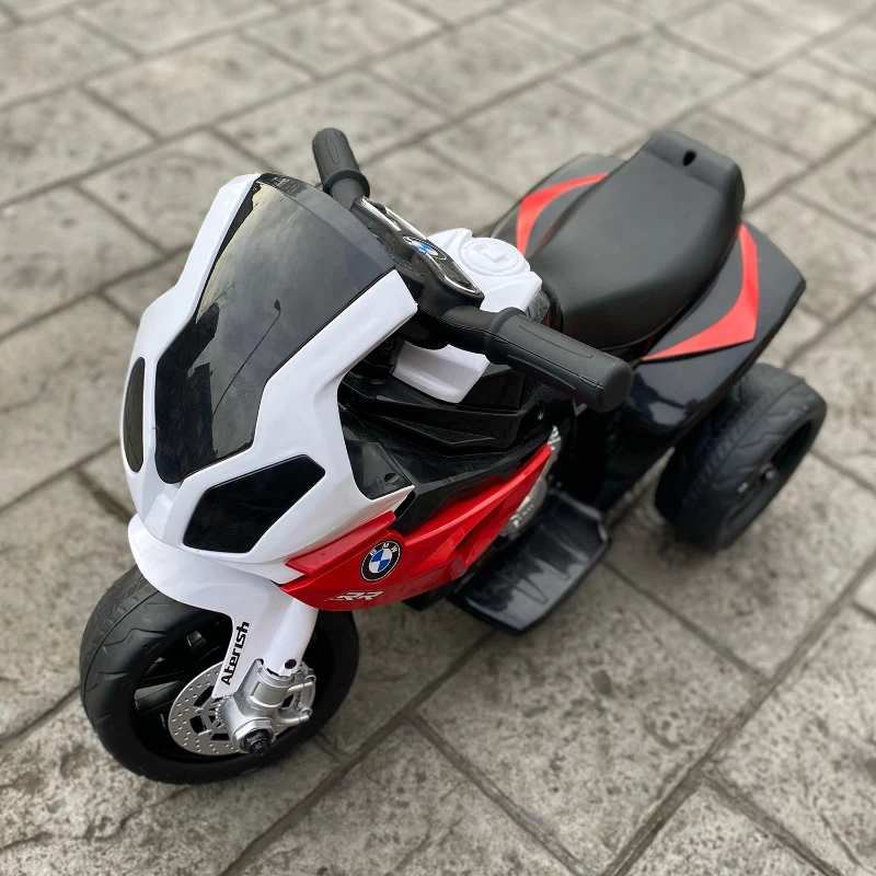 HOMCOM Electric Motorbike for Kids Ride on BMW Motorbike W/Headlights and Music, 6 V-Red