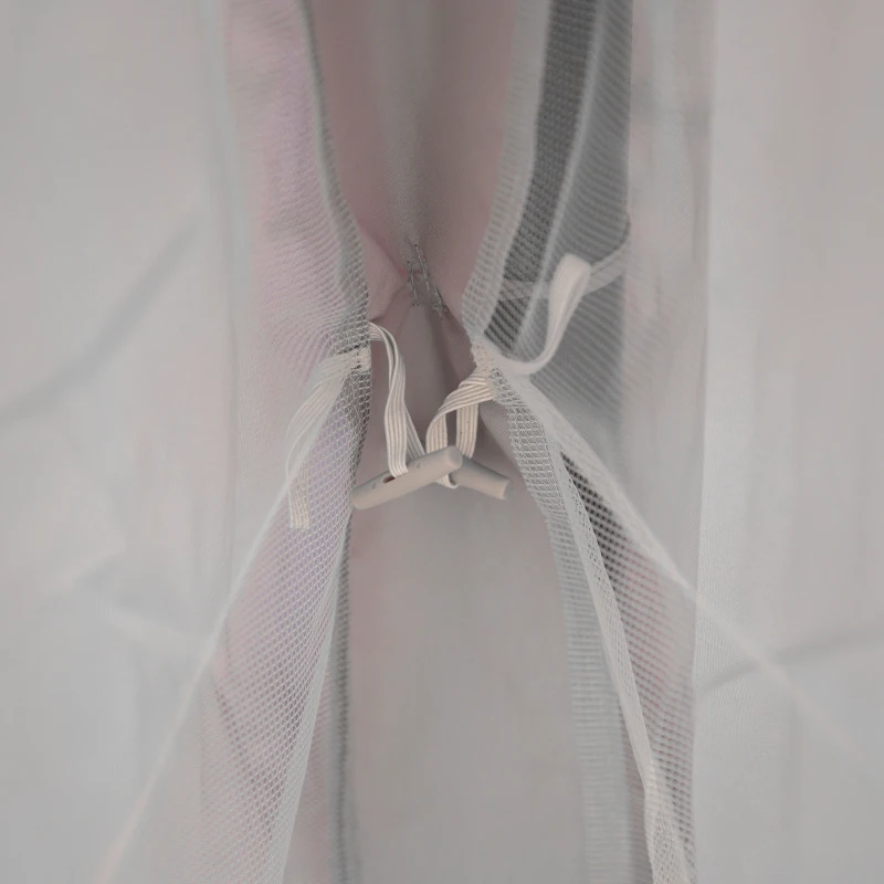 Outsunny 10' x 10' Steel Gazebo Canopy Party Tent Shelter with Double Roof & Curtains & Netting Sidewalls, Light Grey