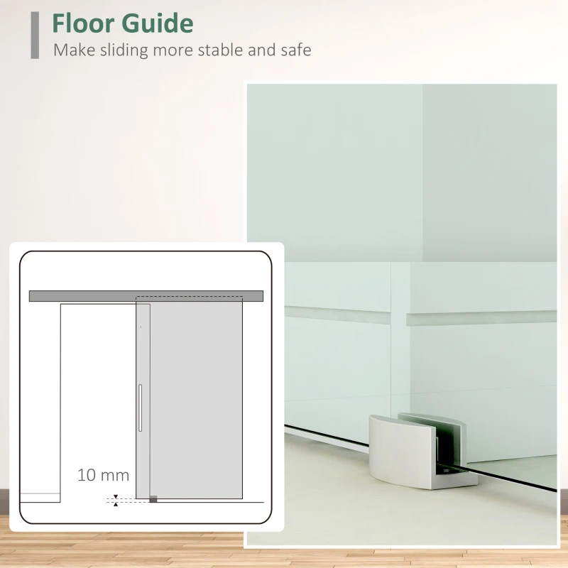 Homcom Usa Glisanta din Sticla pentru Interior, 210x75cm