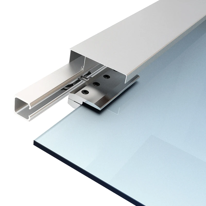 HOMCOM Ușă glisantă din sticlă sablată cu 4 dungi transparente, 102.5x205cm(m-10)