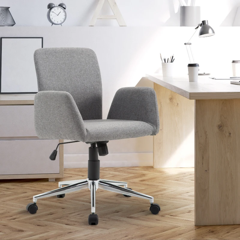 Vinsetto Swivel Office Chair Grey