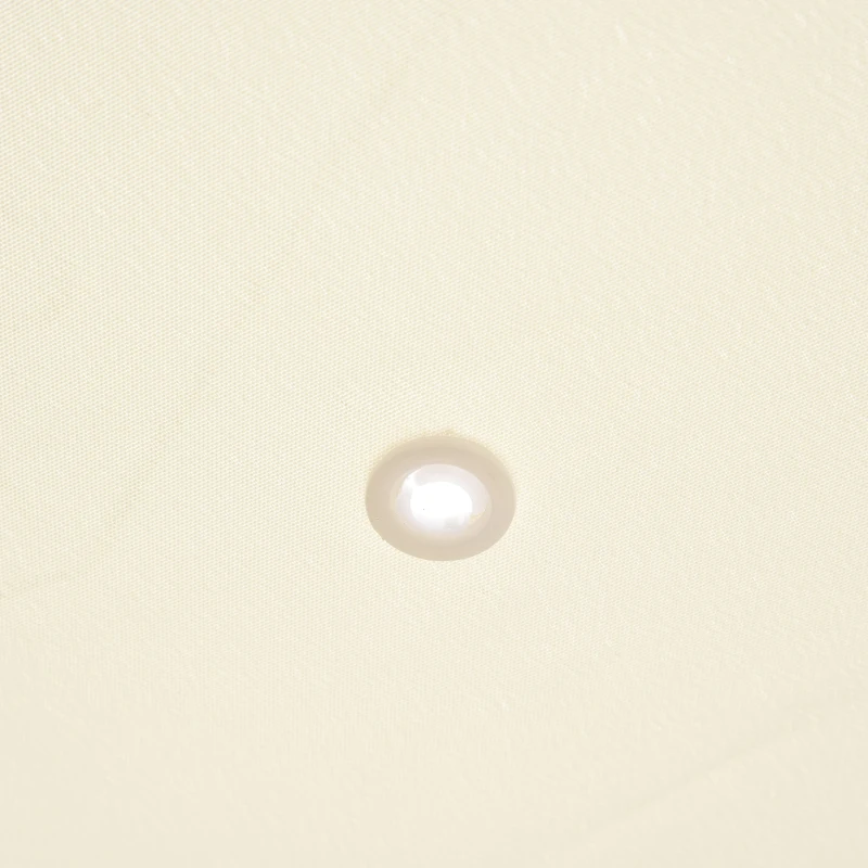 Outsunny Foisor Perdea Parasolara Cu Prelata in Poliester Impermeabila, Crem, Cadru Gri, 297x297cm