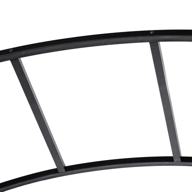 Outsunny Garden Outdoor Entrance Arch with Door Outdoor Patio Decoration for Rose Trellis Arbour Climbing Plant 131L x 49W x 200Hcm