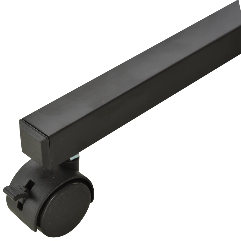 HOMCOM C-Shaped Mobile Sofa Bed Side Table Adjust Height 3-Tier Nightstand Home Cart w/ Casters, Brake