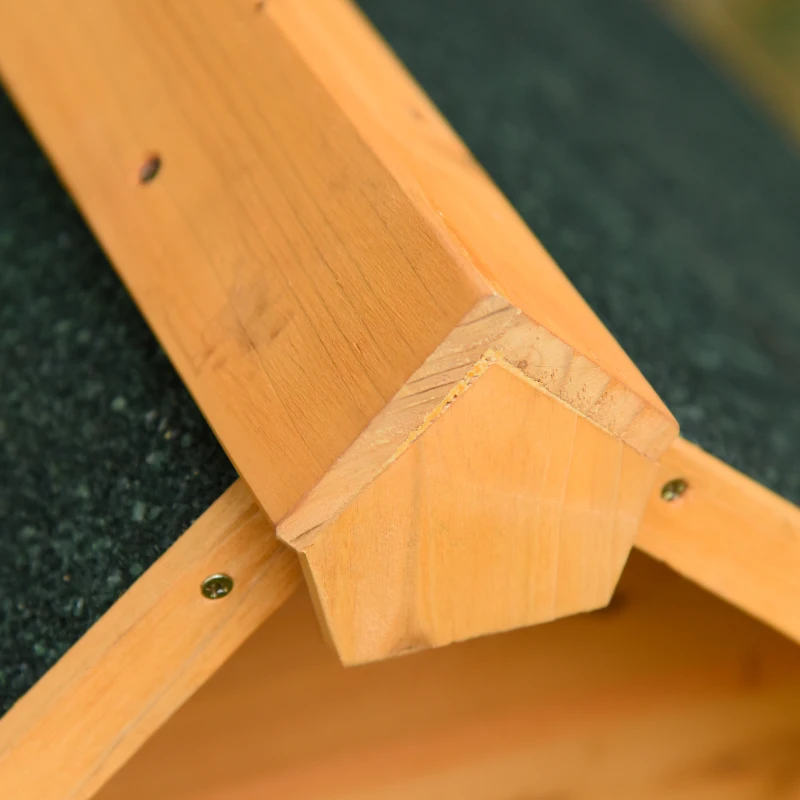 OUTSUNNY Automatic Lawn Mower Shed with Bituminous Felt Roof & Feet Covers, Outdoor Storage, Solid Wood, 75 x 76 x 70cm