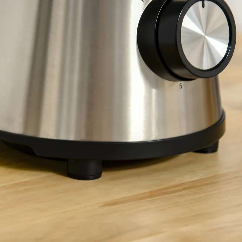 HOMCOM Blender Smoothie Maker, 900W Countertop Blender with 5 Speed Setting, Pulse Function, 1.5L Mix Cup, Portable Cup and Grinder for Ice, Fruit, Vegetable and Nut