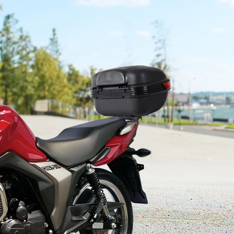 HOMCOM universal motorcycle trunk 30L + keys and luggage accessories