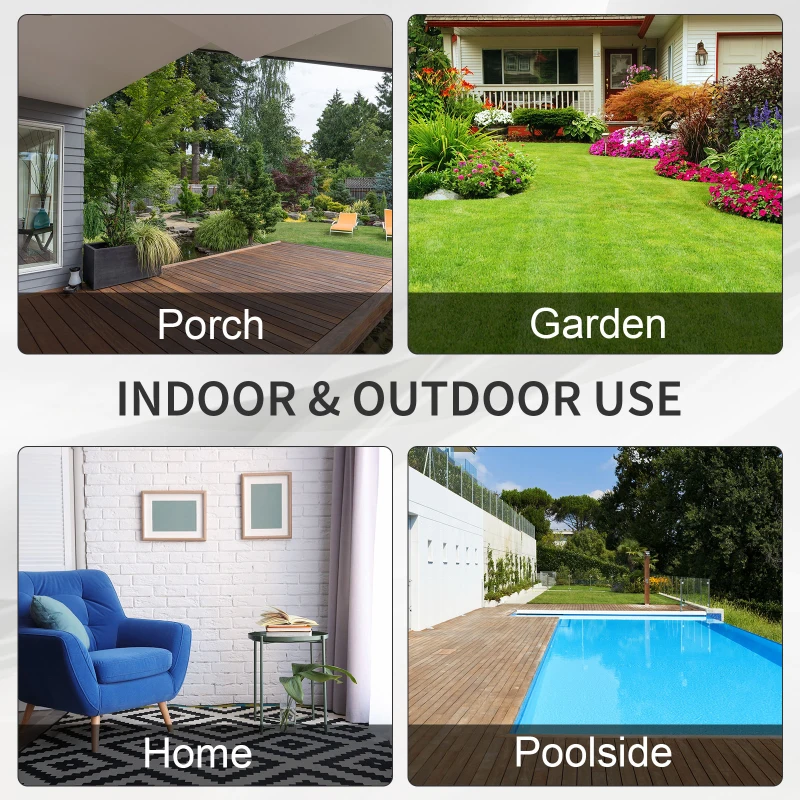 Outsunny Rattan 3-Seater Sofa-Black