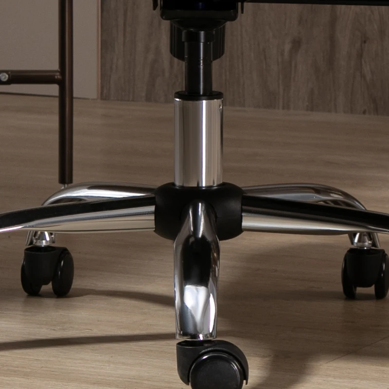 Vinsetto Silla Despacho Ergonómica Silla de Escritorio para Ordenador Giratoria y Basculante con Respaldo Alto y Reposacabezas Acolchado Piel Sintética 66x69x113-121 cm Marrón