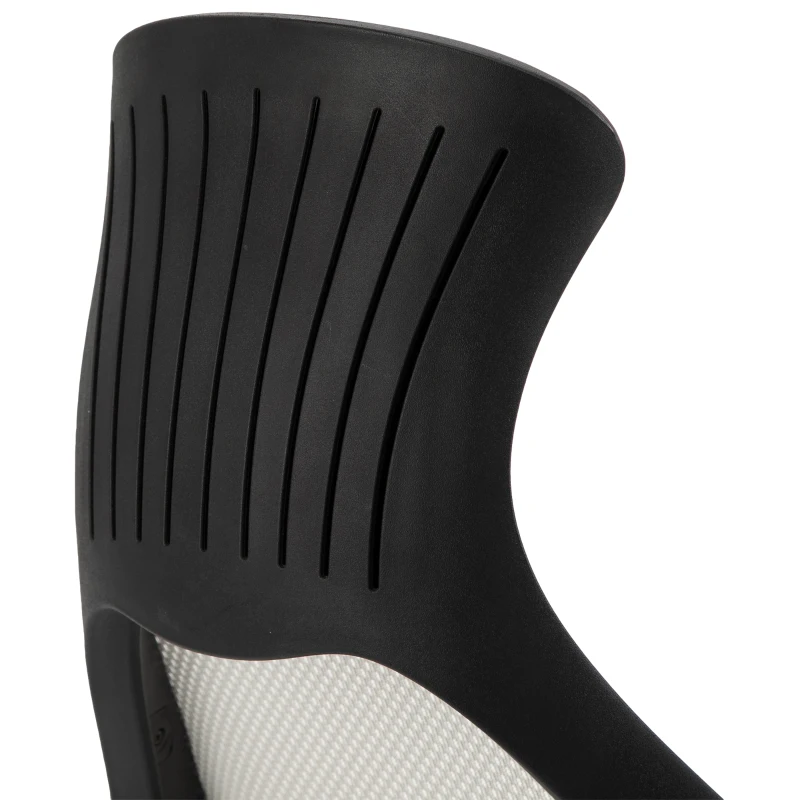 Vinsetto Sedia da Ufficio Ergonomica con Imbottitura di 10cm, Altezza Regolabile e Sistema di Dondolamento, 65x67x118.5-128cm, Tessuto Grigio