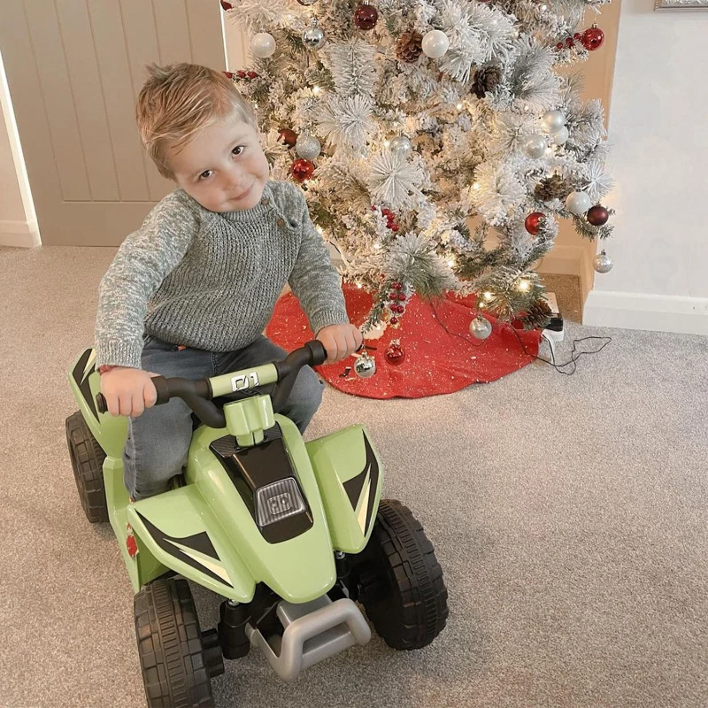 HOMCOM 6V Kids Electric Toy Car Forward Reverse Functions for Toddlers aged 18-36 months, Green