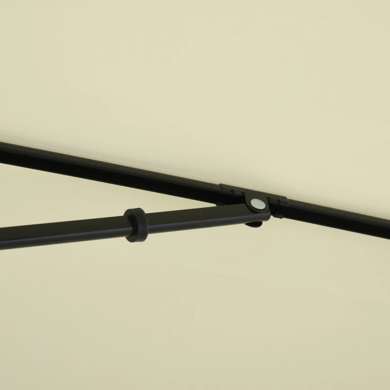 Outsunny Umbrela Parasolara dreptunghiulara 200 × 125 × 235cm Crem