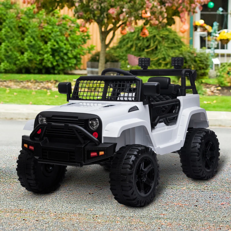 HOMCOM Coche Eléctrico para Niños de +3 Años Vehículo Todoterreno de Batería 12V con Control Remoto 100x65x72 cm